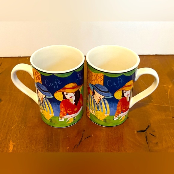 Sango Cafe Paris Mug 4 1/4". Set Of 2 - Picture 7 of 7